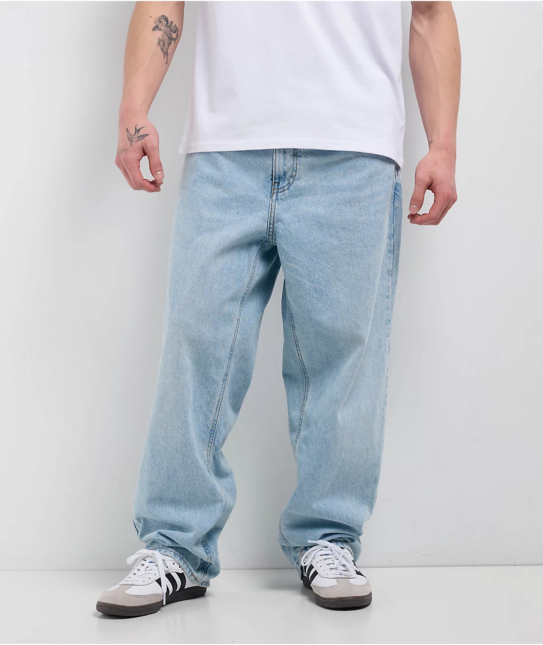 Loose Fit Light Wash Denim Skate Jeans